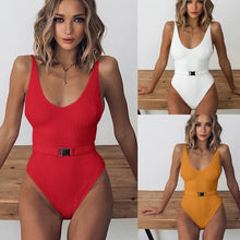 Load image into Gallery viewer, Belt Detailed Swimwear
