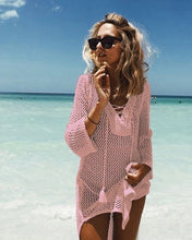 Load image into Gallery viewer, Sexy Knitting Hollow Beach Dress