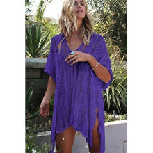 Load image into Gallery viewer, Women Hollow Print Beach Dress
